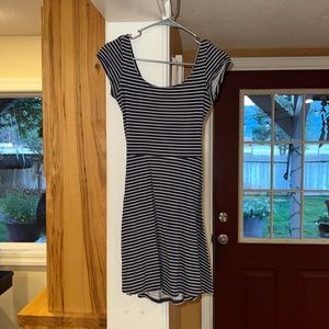 Women’s blue and white striped dress size small